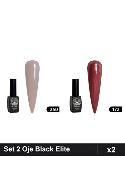 Makeup Set 2 Oje Semipermanente Black Elite 8ml, Global Fashion, Nuante 250 1...