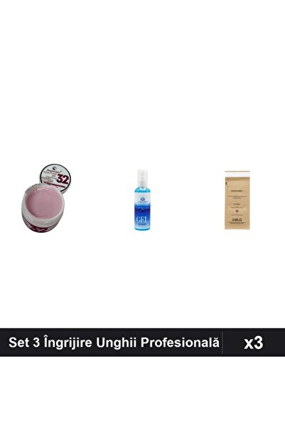 Makeup Set 3 Îngrijire Unghii - Gel Constructie UV LED FSM 15g, Gel Epilare 1...