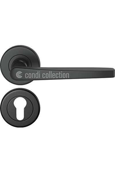Condi Collection 2051 مقبض باب ييل ستاتيك بلاك من الفولاذ المقاوم للصدأ