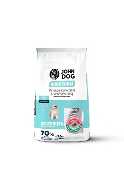 John Dog Good Form Puppy Carne de porc cu vită - hrană uscată pentru câini - ...