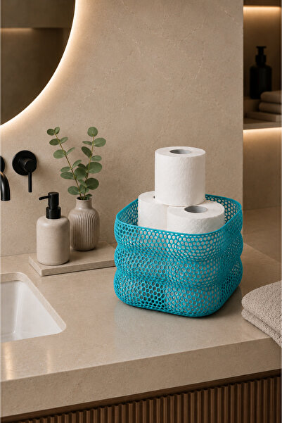 Arvella Studio Decorative Multi-Purpose Bathroom Basket |   Modern Design Tow...