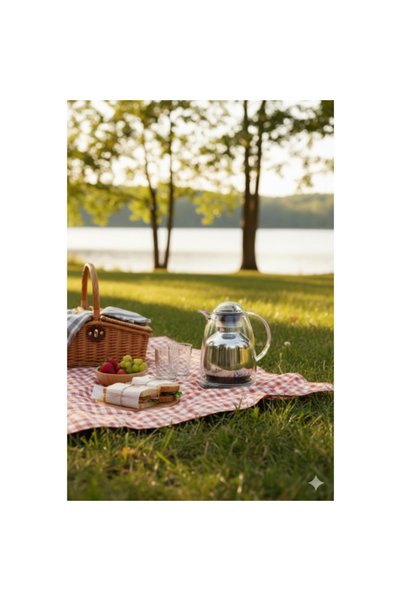 Generic Brand 1 Liter Transparent Acrylic Tea Thermos - Keeps Hot for 12 Hours and Cold for 24 Hours