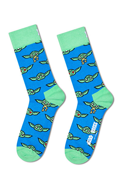 Derimod Happy Socks Мъжки сини памучни чорапи с десен Star Wars P005725