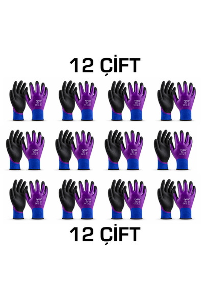 Rytill SFBNFC Tam Kaplı Nitril iş eldiveni 🧤(12 Çift)
