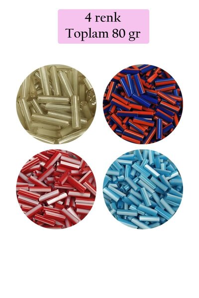 Royaleks Group Long pipe cutting bead diameter 2mm length 10 mm - 4 colors - ...