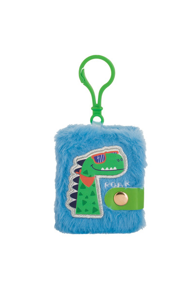 Zumzeria Breloc de pluș cu carnet Dinozaur Verde 6x7cm - 40F