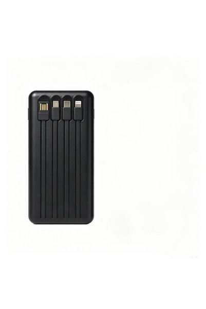 EYAD Fast charging portable power bank with LED light, 10000mAh capacity, fast charging function, built-in 4-in-1 charging cable, compatible with multiple devices, brand new model