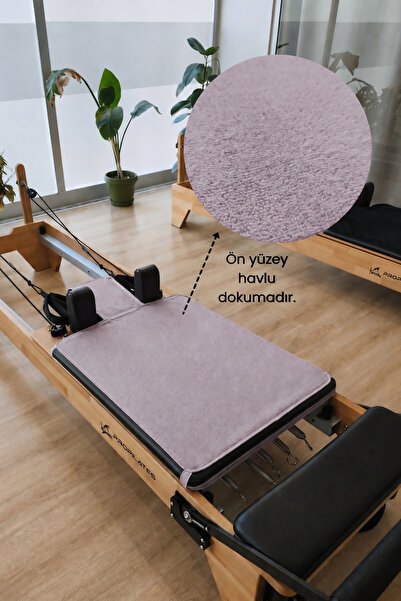 Sevim Kaymaz Silikon Tabanlı, Reformer Pilates Havlusu, Ter Emici Bambu Pilat...