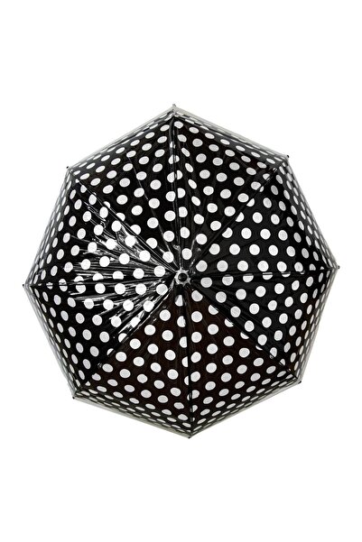 Zumzeria Beige Polka Dot Automatic Folding Umbrella 81cm
