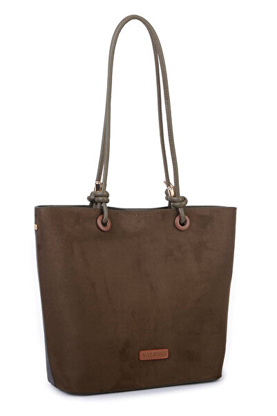 Nas Bag Lightweight Women's Large Shoulder Bag Green Suede