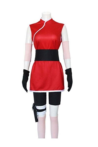 Generic Anime NARUTO Sakura Costume with Accessory Dress Cosplay Hallowee Cos...