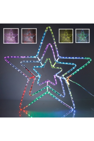Zumzeria Lumină LED tip furtun Star & Program 56x56cm - Multicolor
