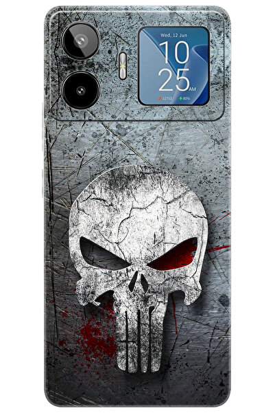 General Mobile GM 26 PRO 5G (G903) Uyumlu Kılıf Desen Baskılı Silikon Gri Kur...
