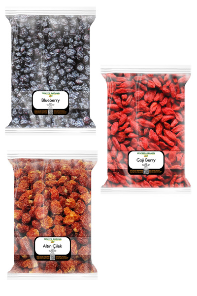 Zencefil Organik 3X170 Gr. Gojiberry Blueberry Golden Strawberry Goldberry Go...