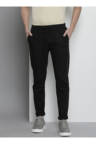 The Indian Garage Co By Styli Men Black Slim Fit Solid Joggers