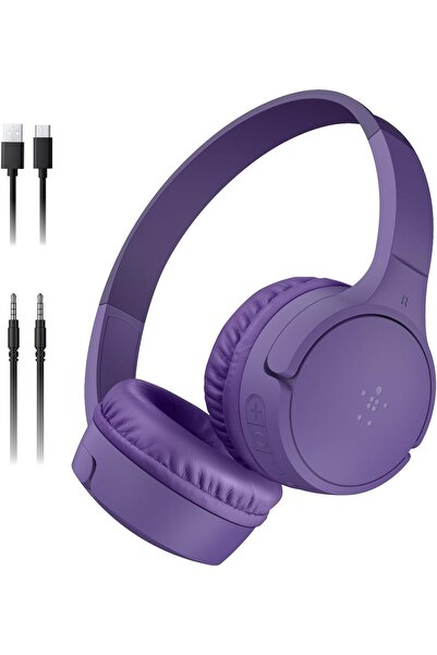 Belkin SoundForm mini kablosuz çocuk kulaklığı, entegre mikrofonlu ve eğlence...