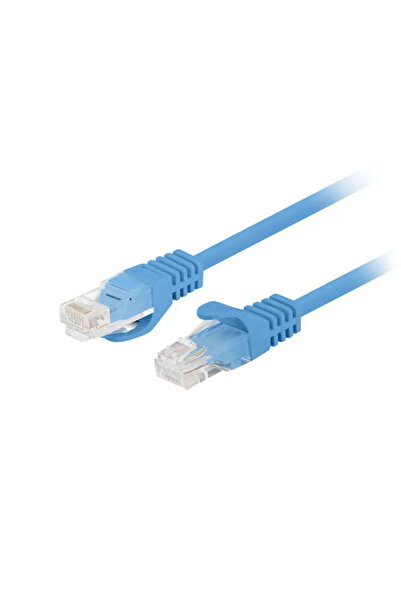 Lanberg Cablu patch Cat.6 UTP 1m albastru, testat Fluke, pachet de 10 bucăți