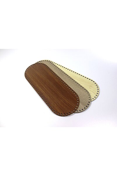 Db Atölye Oval Rattan Weave Plate 15X42 cm - Bamboo Weave Tray Coaster