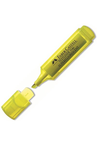 Faber Castell قلم هايلايتر من فابر كاستل، جسم شفاف أصفر 1546