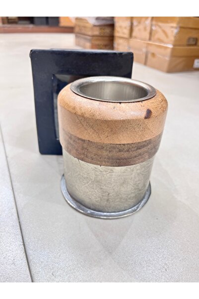 South house Wooden Incense Burner with a Silver Iron Base Engraved with Beaut...