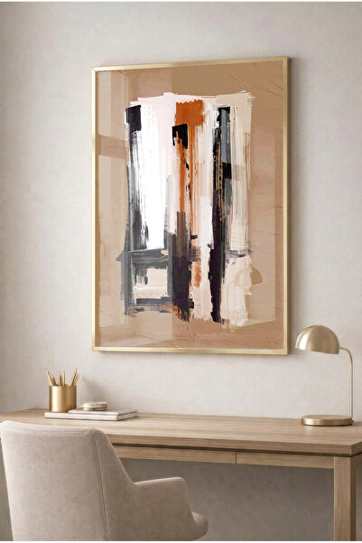 Zevahir Mobilya Dekorasyon Tablou abstract minimalist din sticlă cu perii col...