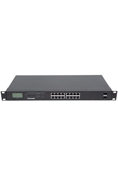 Intellinet 561259 Switch 16p Gigabit POE+ 2x SFP LCD