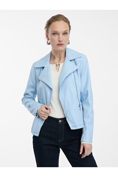ORSAY Light blue women's faux leather jacket