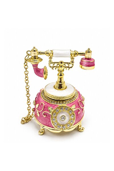 Store Sıvaroski Taşlı Dekoratif Telefon 8 Cm | Parlak Taşlı Nostaljik Biblo H...