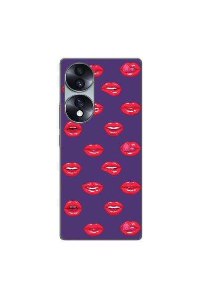 OEM Husa compatibila cu Honor 70 Silicon Gel Tpu Model Buze Pattern
