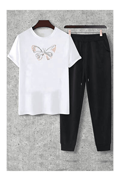 Eritqaa Butterfly Printed Red Tracksuit Set