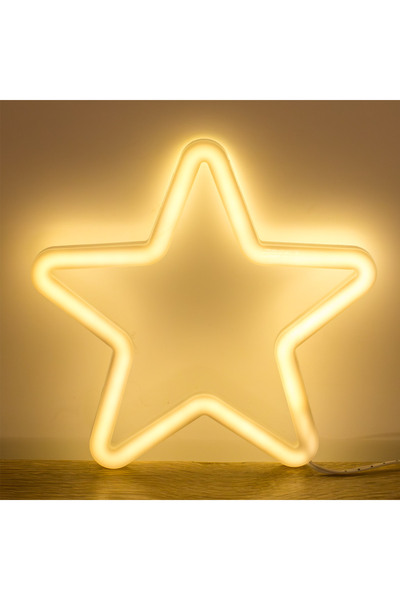 Zumzeria Steaua de Crăciun cu LED Neon 25x25cm