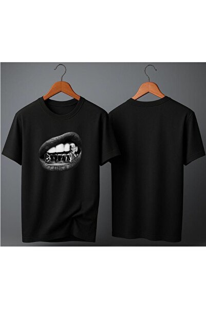 ELFERA Ανδρικό μπλουζάκι με σχέδιο grillz, ΕΚΤΥΠΩΤΟ T-SHIRT