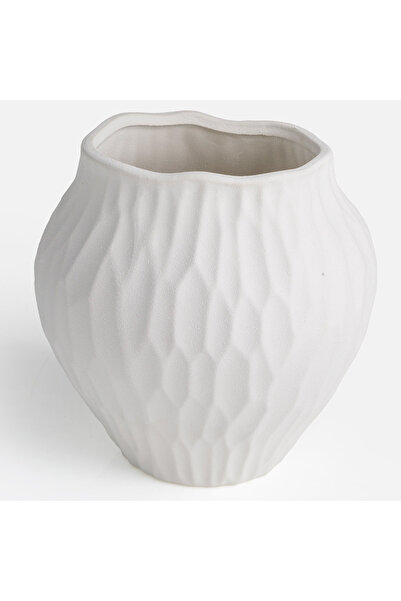 Zumzeria Ghiveci de flori Mask Jug Alb Ø20x19.5cm - 3.5L