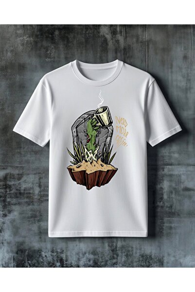 COMVİCHO Need More Fuel Zombie Zombi Printed Oversize T-Shirt