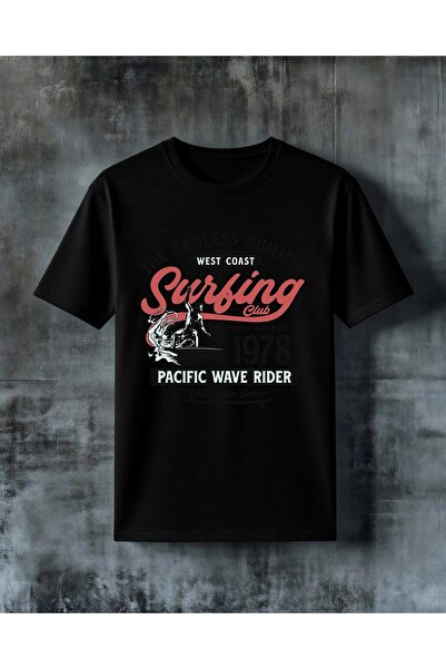 COMVİCHO Endless Summer Surfing Club Printed Oversize T-Shirt