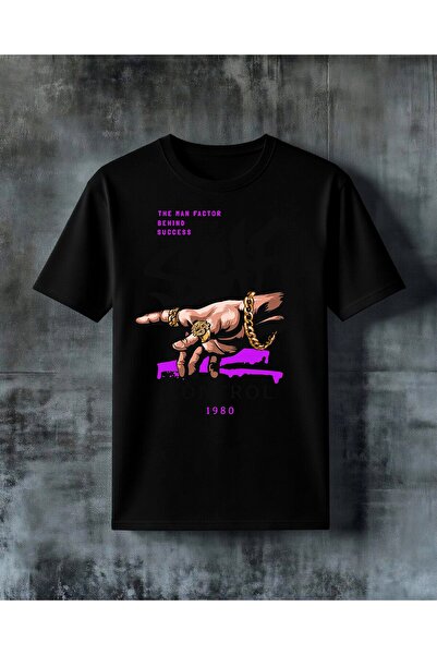 COMVİCHO Self Control Basari Motivation Printed Oversize T-Shirt