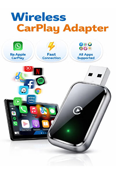 Makrystorm Wireless CarPlay Adapter for iPhone, Convert Wired to Wireless Car...