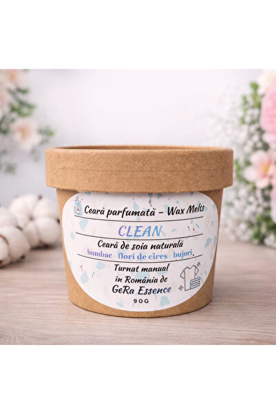 GeRa Essence Ceara parfumata/ Wax melts din soia, Clean - Bumbac, Flori de ci...