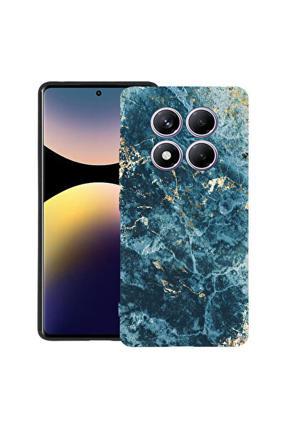 bestcase Ултра тънък TPU калъф за Xiaomi Redmi Note 15 Pro 4G, Мраморен - Зел...