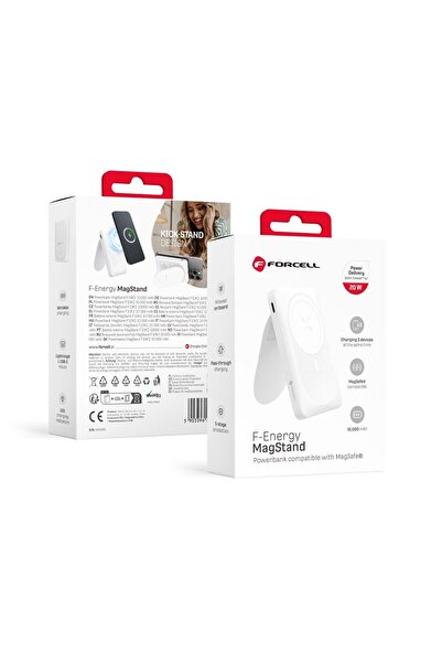 Forcell F10K2 Litiu-polimer (LiPo) 10000 mAh Wireless Reîncărcabil Alb