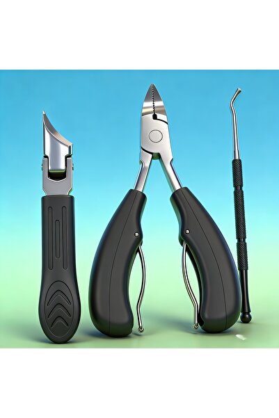 Choice Black 3 pcs 3pcs Portable Stainless Steel Ingrown Toenail Tool Set Dia...