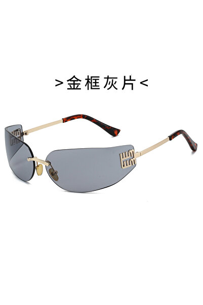 Choice c1 no case 2026 New High End Sunglasses Women Frameless Curved Integra...