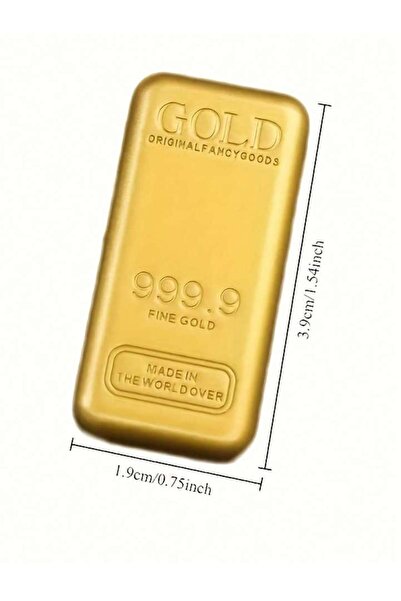 choice2 6pcs 6pcs Realistic Faux Gold Bar - Modern Metal Decorative Bars, Gre...