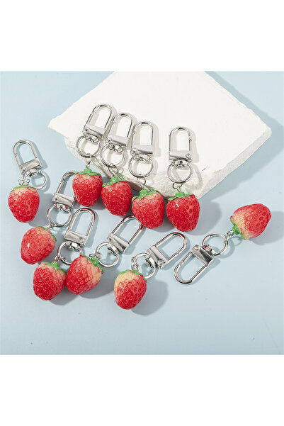 Choice 10pcs 10pcs Strawberry keychain Jewelry Bag Pendant Gift For Backpack ...