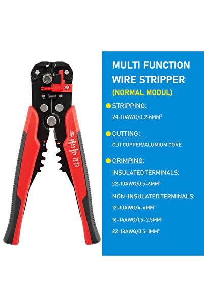 Choice Red 3 In1 Wire Stripper Tools Multitool Pliers Automatic Stripping for...