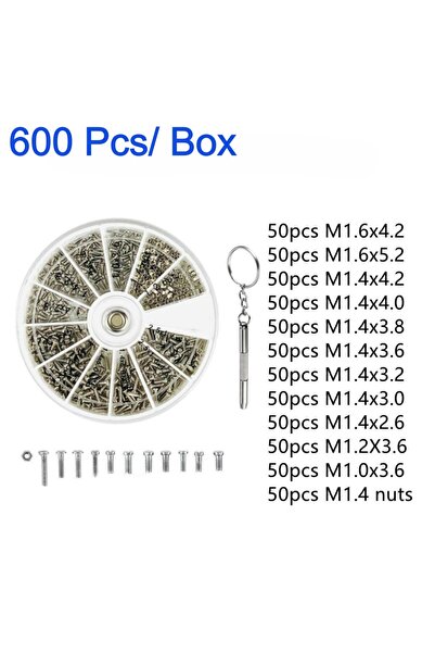 Choice 600 pcs 240/600 Pcs EyeGlasses Sunglass Repairing Tool Screws Nuts M1 ...