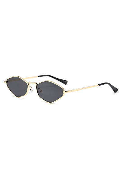 choice2 gold black Protective Glasses Fashion Female Small Frame Polygon Sung...