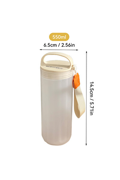 Choice1 WORTHBUY 301-400ml زجاجة مياه بلاستيكية محمولة بيج اللون سعة 550 مل م...