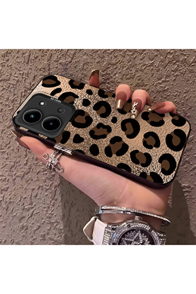 SLIMFELT Redmi 15C 4G Uyumlu Lüks Leopar Kılıfı, Düşmeye Dayanıklı Silikon, K...