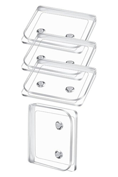 Choice 4pcs 4pcs Windproof Self-Adhesive Shower Curtain Clips - Transparent P...